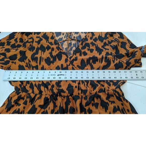 Shein CURVE Women's PLUS 3XL Leopard Print STRETCH Lightweight Blouse Top - Picture 9 of 13